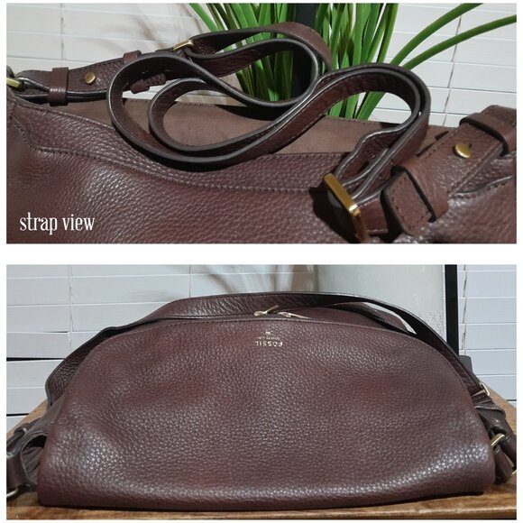 Pebbled Leather Fossil Preston Bag Shoulder Crossbody SMALL FLAW - Picture 5 of 15